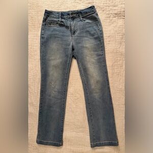 Stylish Blue Straight Leg Women's Jeans